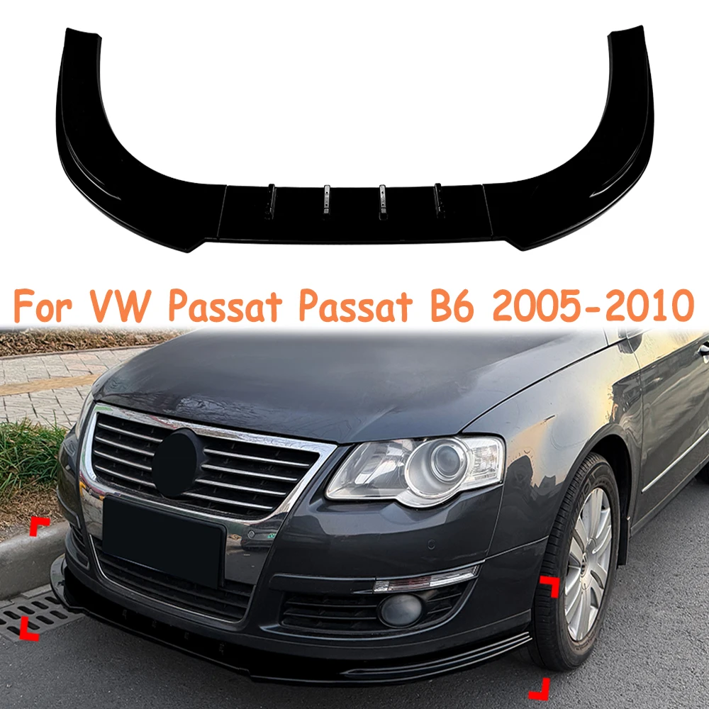 Para VW Passat Passat B6 2005-2010 parachoques delantero de coche divisor de labio difusor Kit de cuerpo de labio alerón automático accesorios de parachoques
