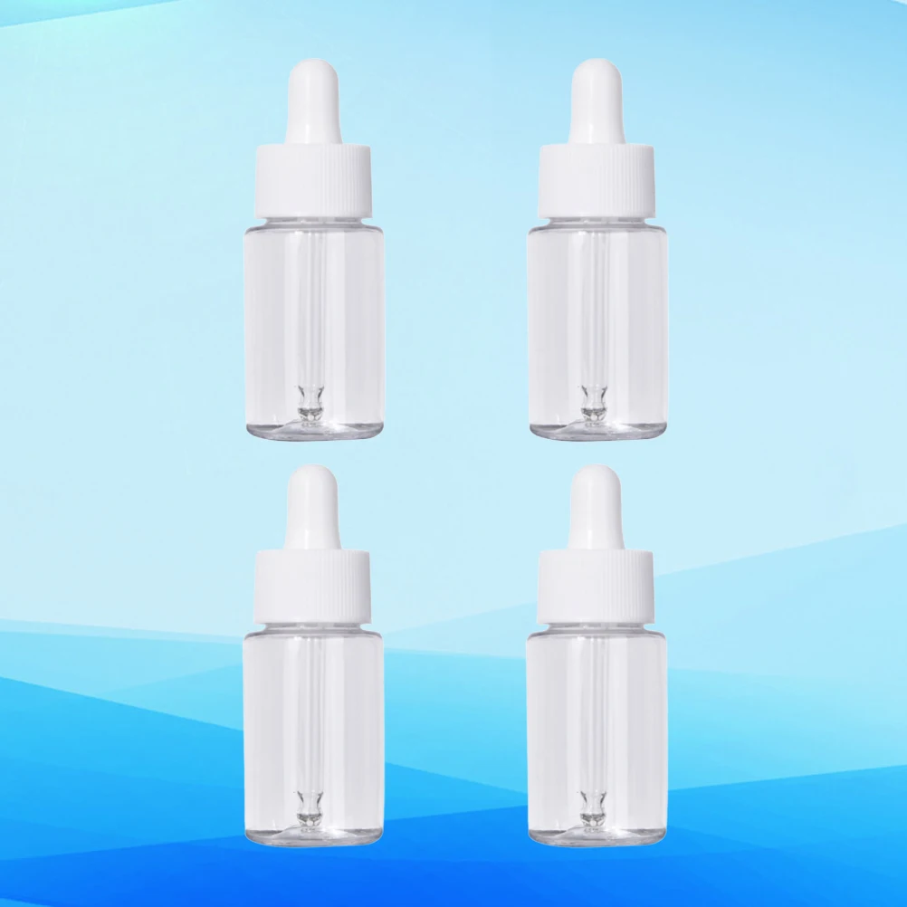 

4Pcs Hyaluronic Acid Stock Bottle Glass Sub Empty Dropper Essence Simple Bottles Safe Durable Large Quantity Storing Essential