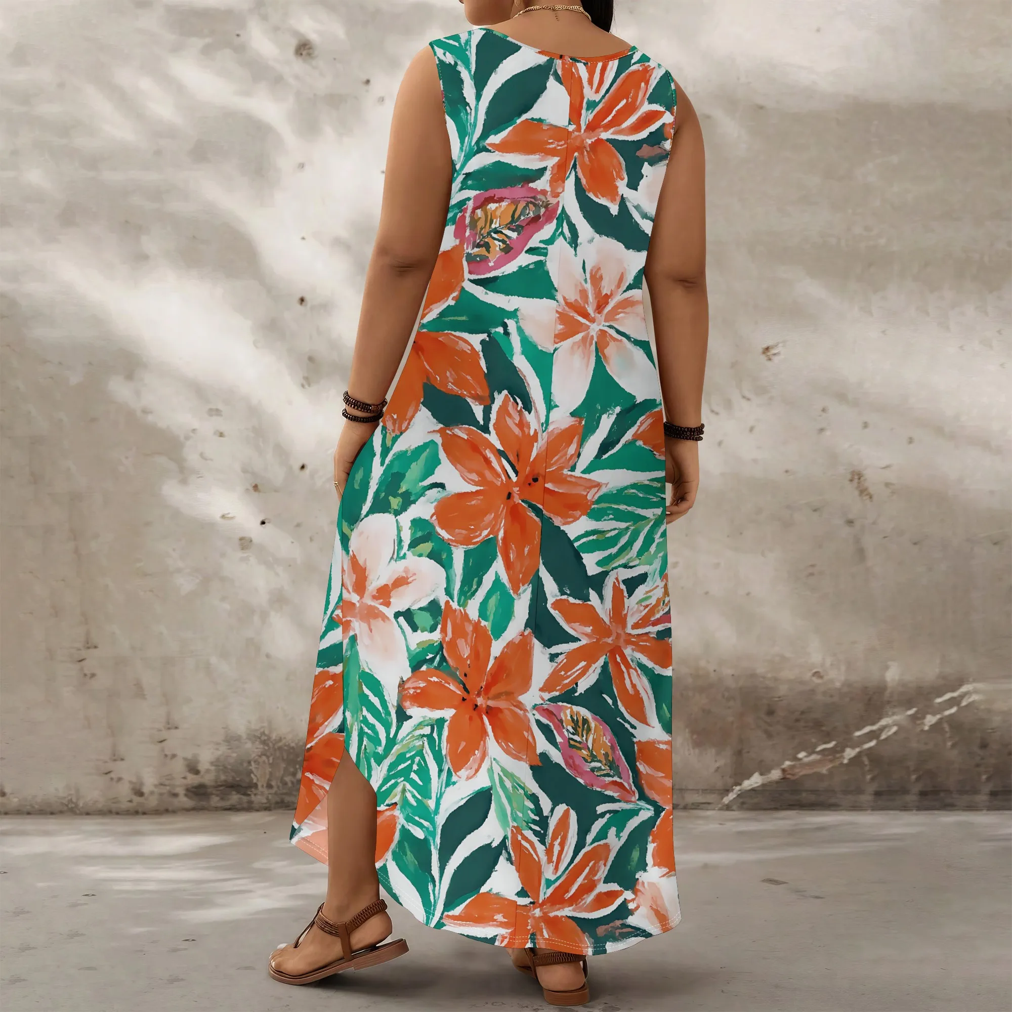 Рисунок 6 - Плюс размер платье макси с тропическим