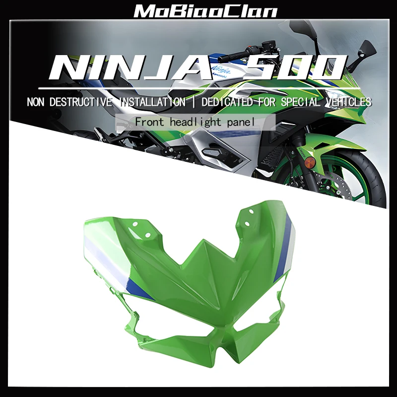 

For KAWASAKI NINJA500 Ninja500 ninja 500 Motorcycle Front Upper Nose Fairing Cowl Panel Headlight Cover Head Shell Accessories