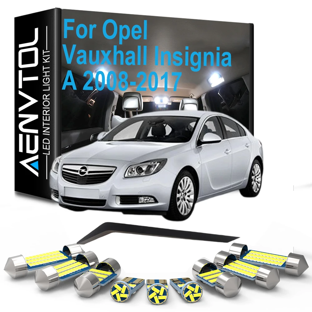 For Opel Vauxhall Insignia A 2008 2009 2010 2012 2013 2014 2015 2016 2017 18Pcs LED Interior Dome Map Reading Light Kit