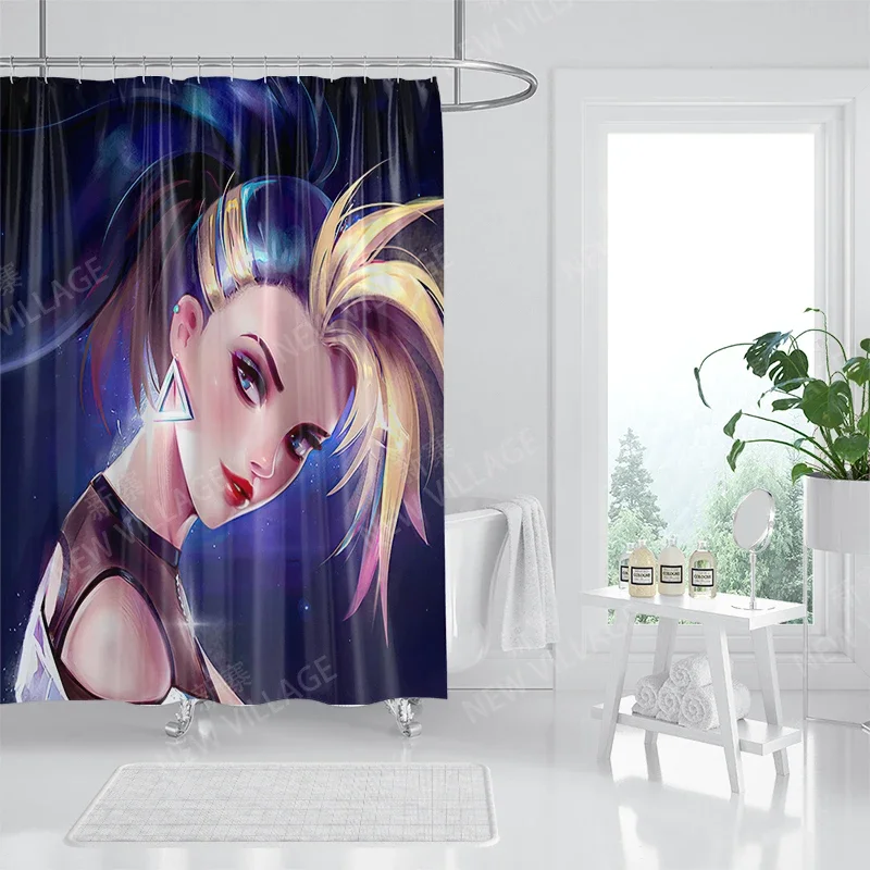 Waterproof fabric shower curtain Bathroom curtain accessories 180x200 Bath curtain for shower 240*200 cartoon cute decor 240x200