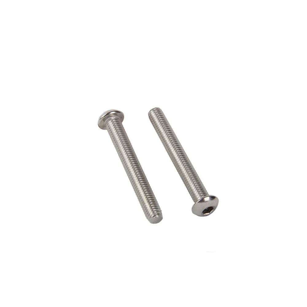 30pcs/Lot  M4 30mm to 60mm yuan cup Half round head 304 Stainless Steel Hex Socket Head Cap Screw Bolts