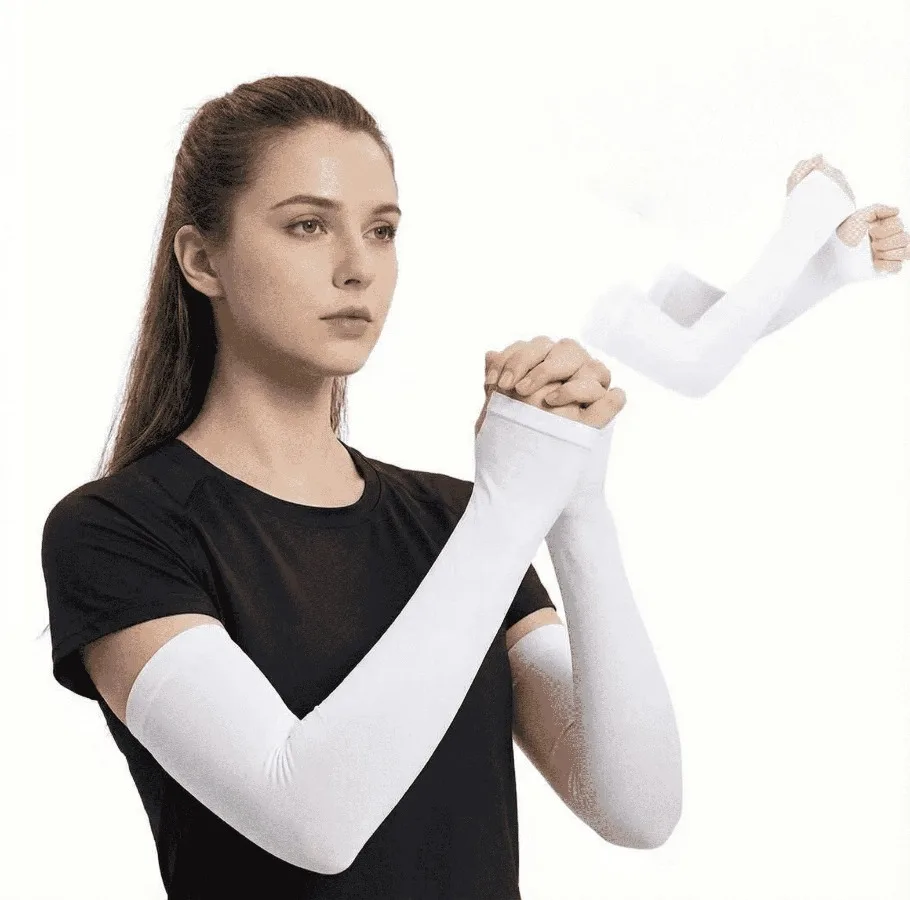 1PC Cooling Ice Silk Arm Sleeve, Breathable UV Protection Arm Cover for Cycling, Driving & Summer Outdoor Activities - Image 5