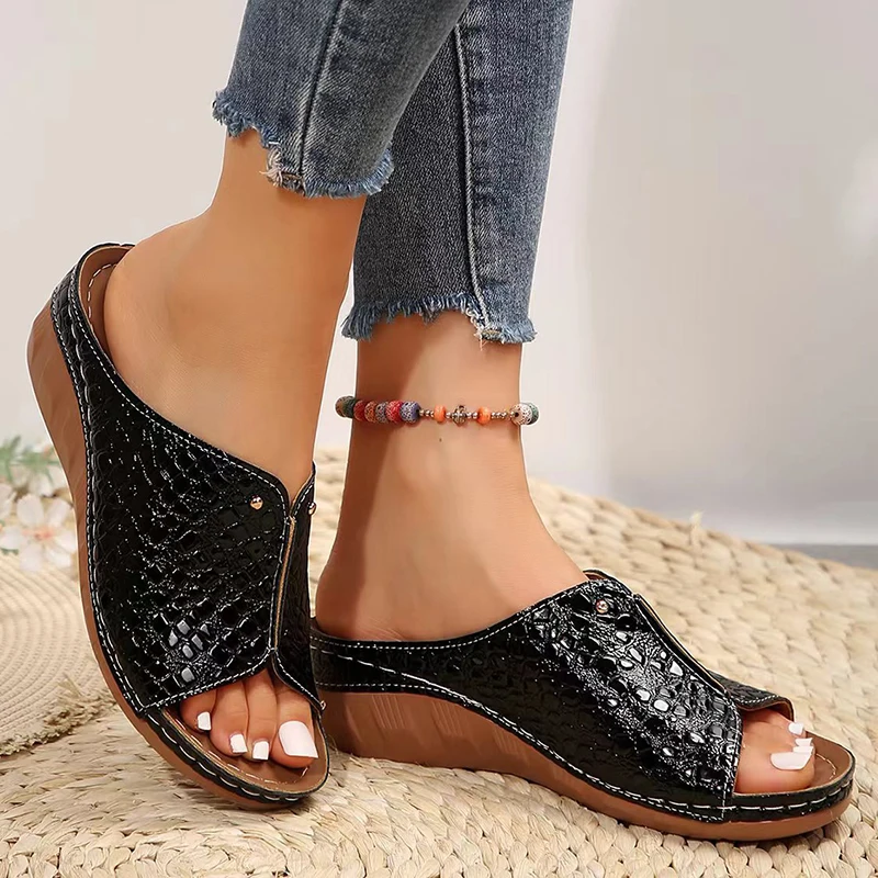 Sandals Summer Shoes Women Fashion Wedge Women's Shoes Outdoor Slip On Women's Sandals Soft Footwear Zapatos De Mujer Female - Image 2