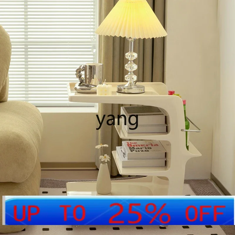 

LMMacrylic medieval cart movable creative cream wind bedside small coffee table