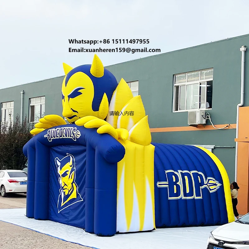 Aero High Quality Customized Inflatable Football Game Tunnel Giant Cool Lion Inflatable Tournament Tunnel