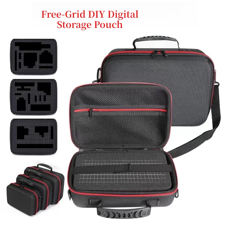 High-quality durable hard-shell EVA tool portable storage box with DIY custom foam insert multifunctional storage bag