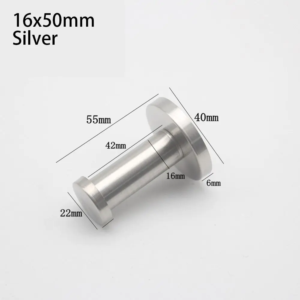 1Pcs with Screws Single Clothes Hook Stainless Steel Bathroom Hardware Accessories Hat Towel Rack Silver Black Cylindrical