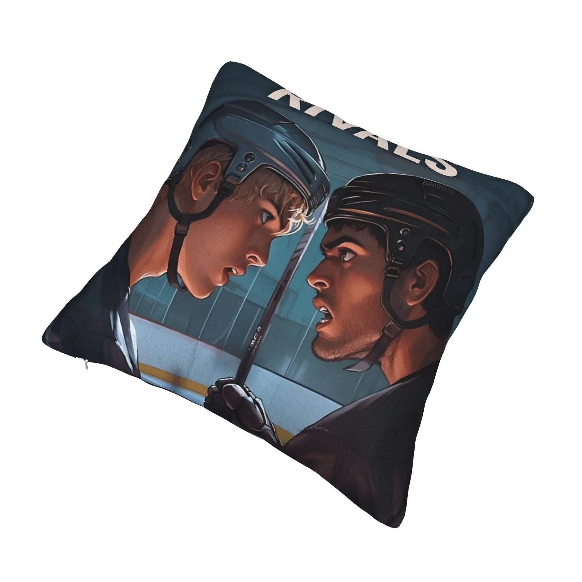 Heated Rivalry Pillowcase Printing Polyester Cushion Cover Decorations  Throw Pillow Case Cover Home Zippered 18"