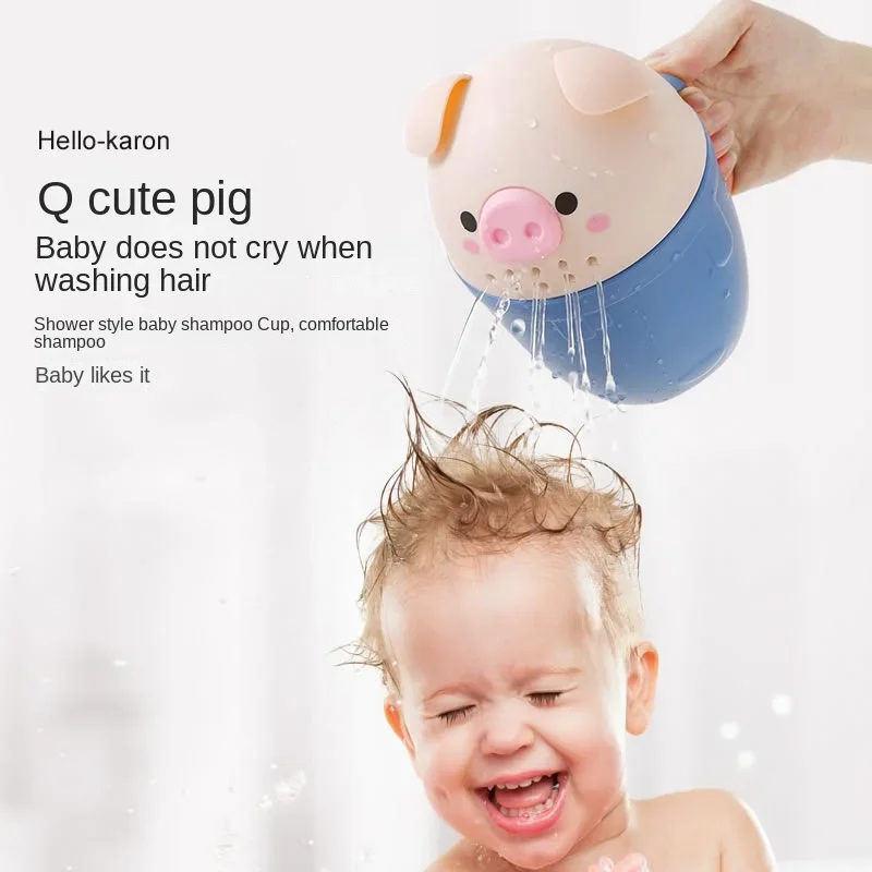 Children\'s Shampoo Cup Cute Cartoon Baby Shampoo Shark Cup Bailer Newborn Baby Toddler Bath Shampoo Shower Scoop