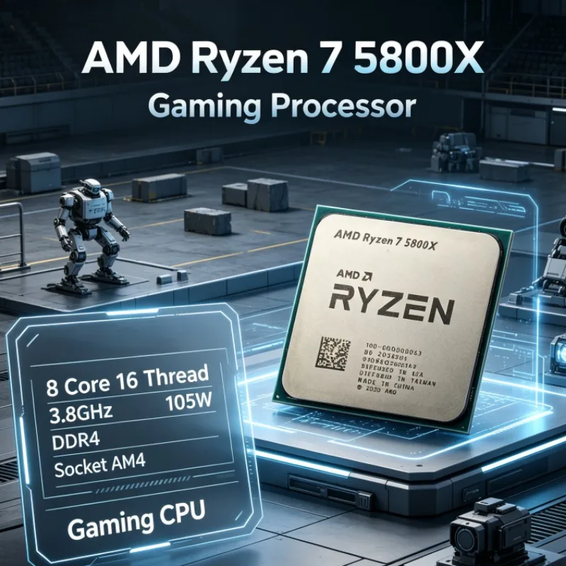 AMD Ryzen R7 5800X Desktop CPU Processor 3.8GHz 8-Core 16-Thread 32M L3 7nm Socket AM4 Type-C