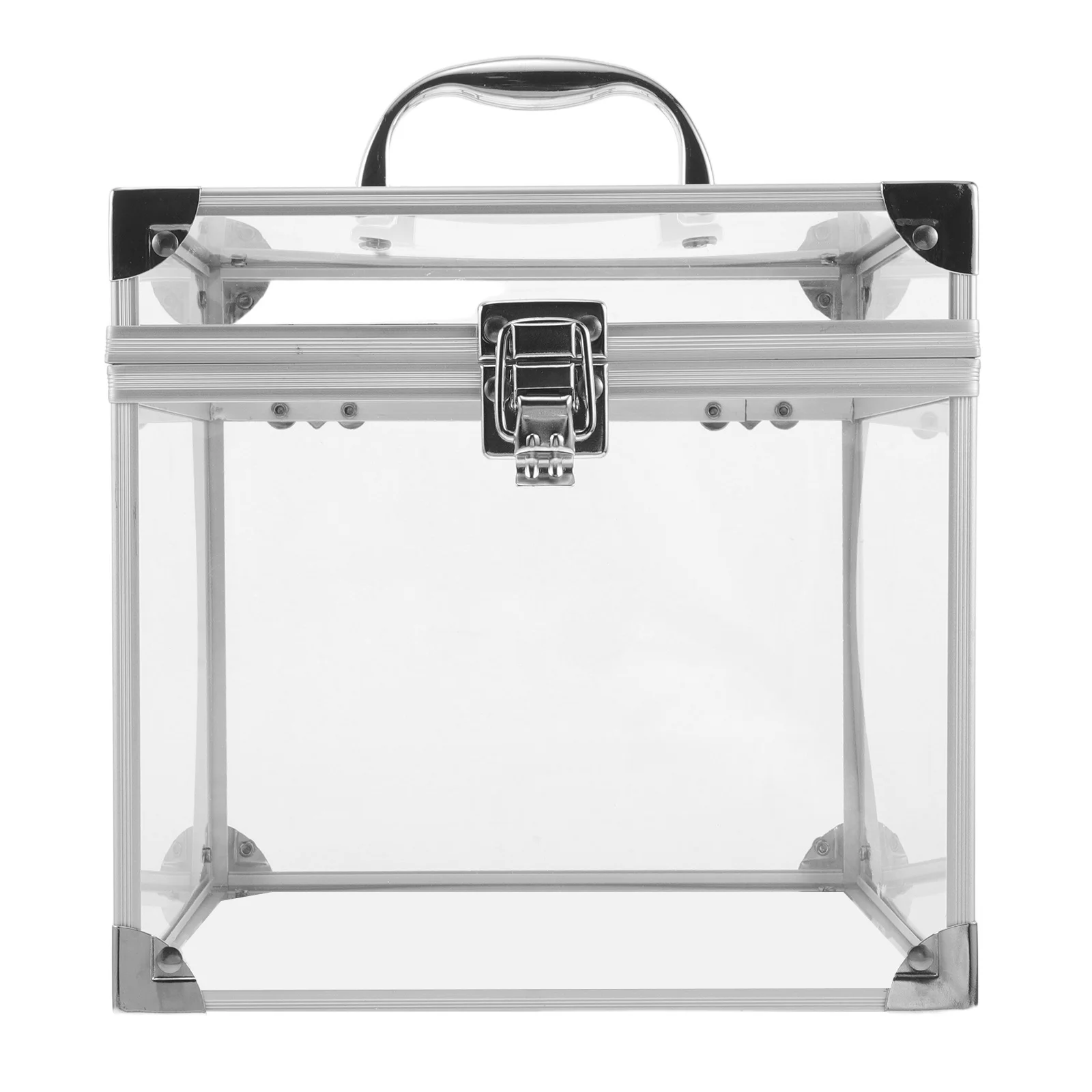 

Clear Acrylic Vinyl Record Storage Case Large Capacity Dust-Proof Organizer with Carry Handle for Cd Dvd Album Display Desktop