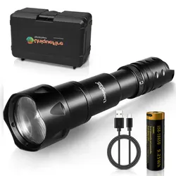 UniqueFire 2002D Vcsel LED IR 940NM 850NM torcia Zoom caccia 18650 torcia per visione notturna USB-C batteria ricaricabile 18650