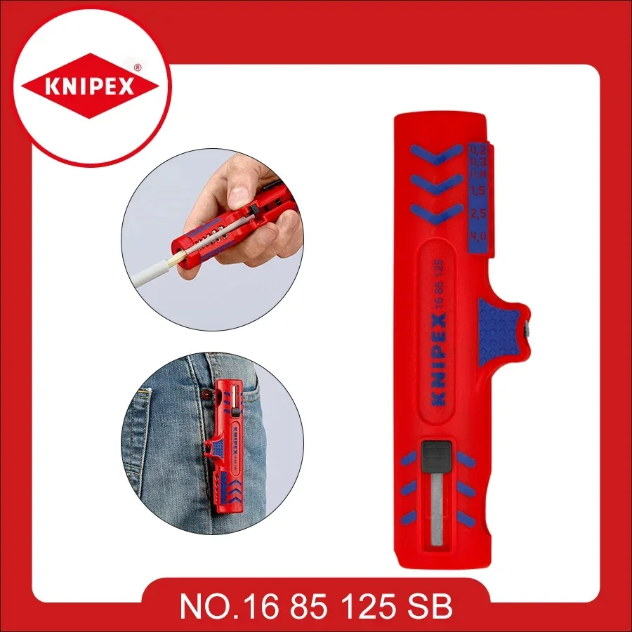 Genuine PartsKNIPEX Universal Stripping Tool Multitool Crimper Alicates Wire Stripper Tool Tools 1685125SB