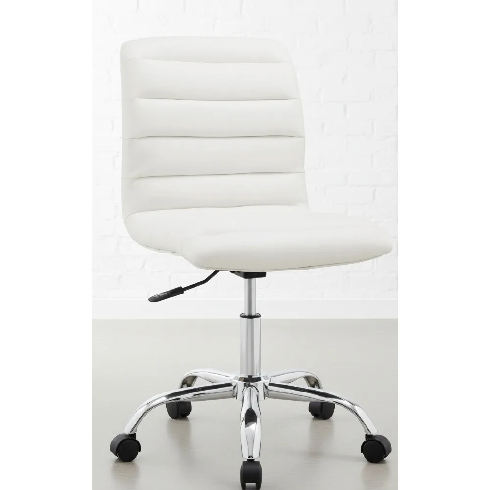 

Современное вращающееся офисное кресло в рубчик без подлокотников с поясничной опорой и регулируемой высотой для конференц-стола