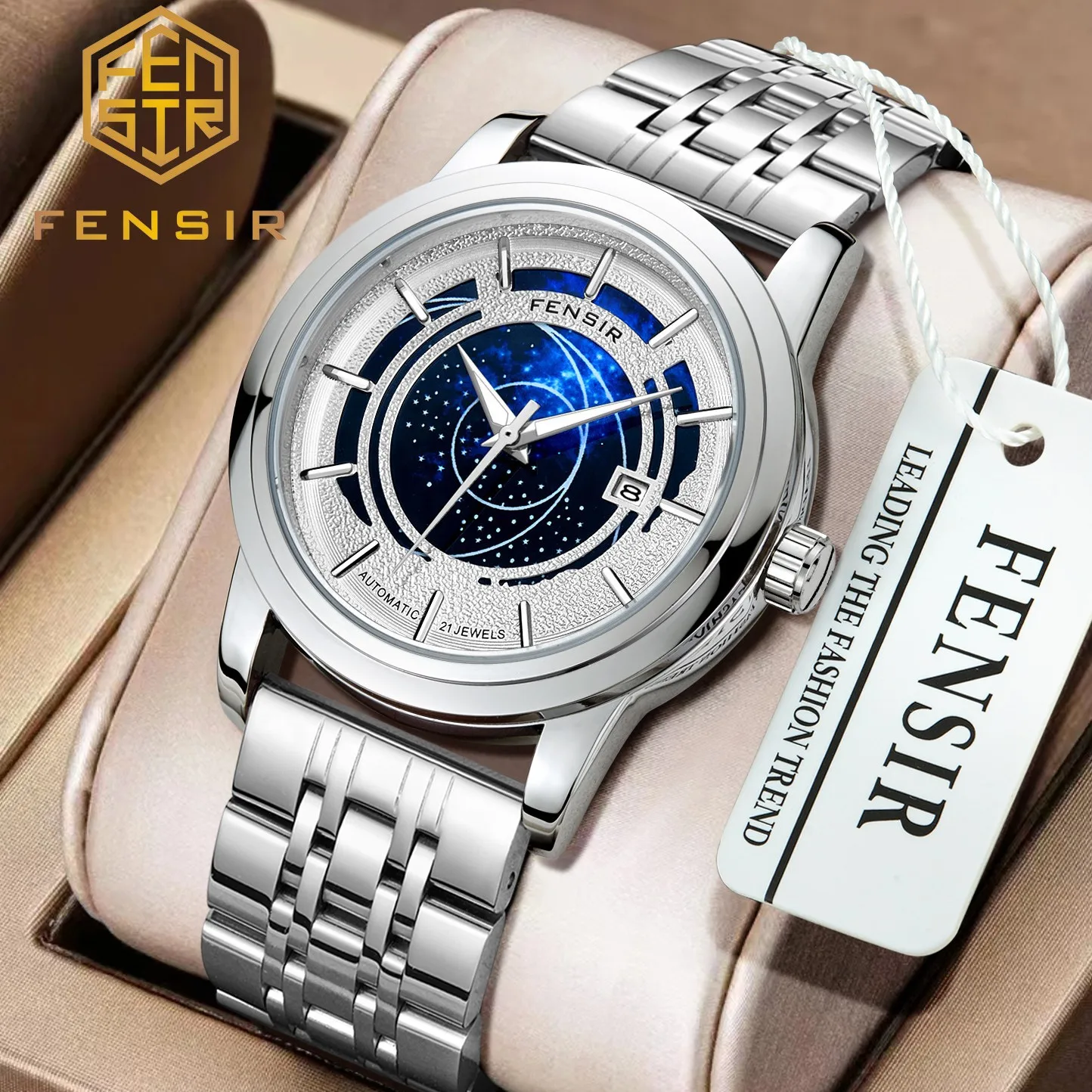 

Men's Quartz Watch Universe Series Watches Romantic Starry Sky Luminous Quartz Wristwatch Strap Calendar Men's watch