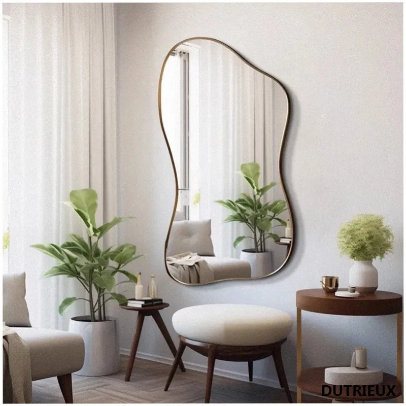 Standing Girls Decorative Mirrors Living Room Aesthetic Nordic Long Wall Mirror Portable Cosmetics Moon Espelhos Home Products
