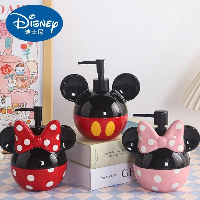 Disney Mickey Mouse Soap Bottle Minnie Cartoon Shampoo Body Wash Lotion Bottle Hand Sanitizer Bottle Bathroom Supplies