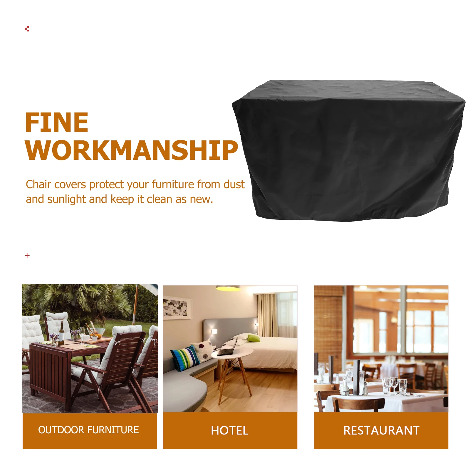 غطاء كرسي مقاوم للماء من قماش أكسفورد قابل للطي في الهواء الطلق فناء حديقة أثاث حامي غطاء مقاوم للشمس والغبار #6