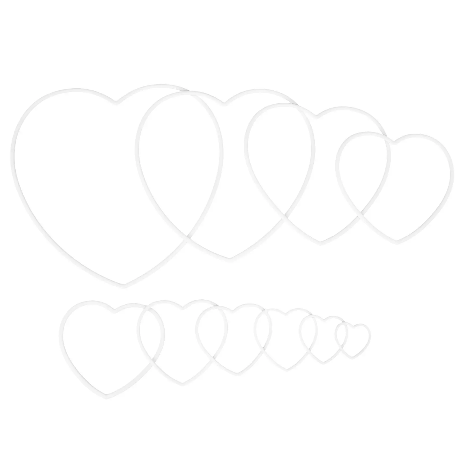 

10Pcs Heart Plastic Dreamcatcher Hoops Rings Macrame Wreath Making Craft Rings Lightweight DIY Dreamcatcher Frame