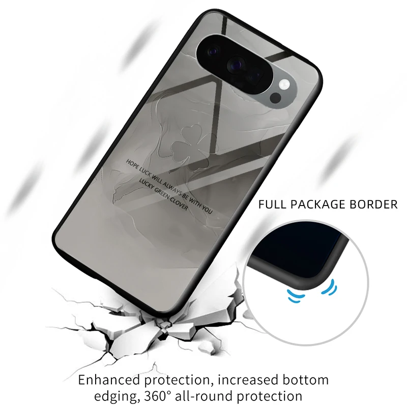 Twarde szkło hartowane na telefon Google Pixel 10 Pro XL Pixel 9, etui ochronne, wzór kwiatowy, tylna obudowa, fundas