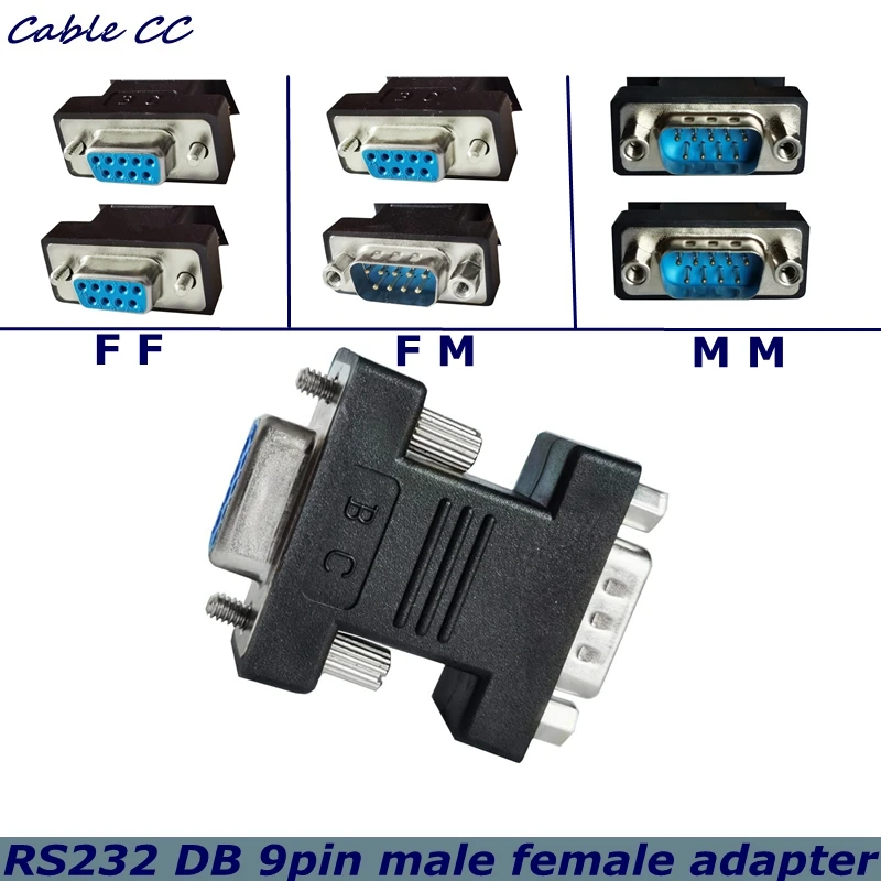 Best quality Adapter D-Sub 9-pin RS232 DB9-pin Male Female Converter Monitor DB9 Expander Extension Connector