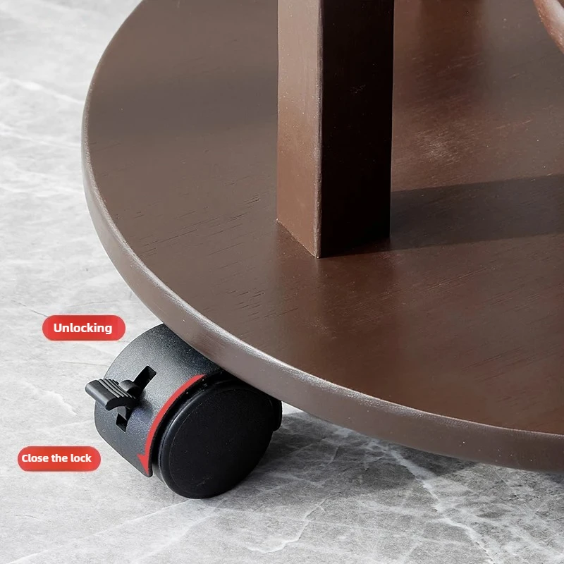 Bamboo Plant Stand with Wheels Multi-Tier Flower Shelf Sturdy Storage Rack for Succulents Herbs Green Plants Modern Living Room