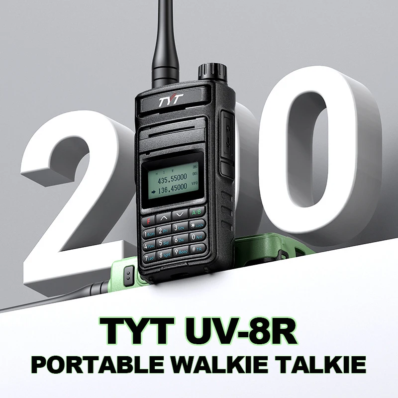 TYT UV-8R Walkie Talkie 5W UV Dual Band Support Type-C Charging UV8R Long Range Communication Radios Amateur Two Way Radio