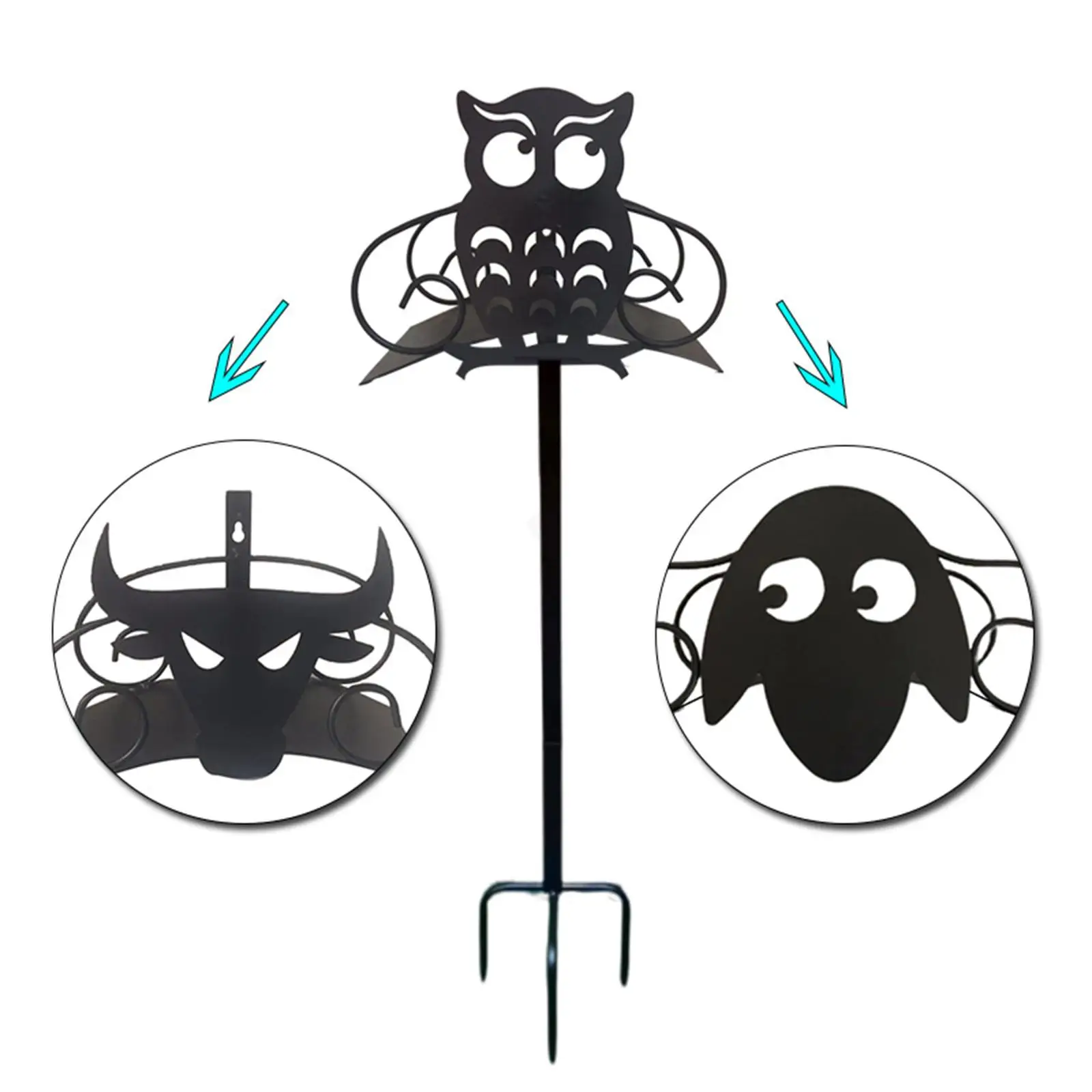 Garden Hose Holder Detachable Metal Water Hose Holder Hanger Hose Holder Free Standing Storage Stand for Outside Yard