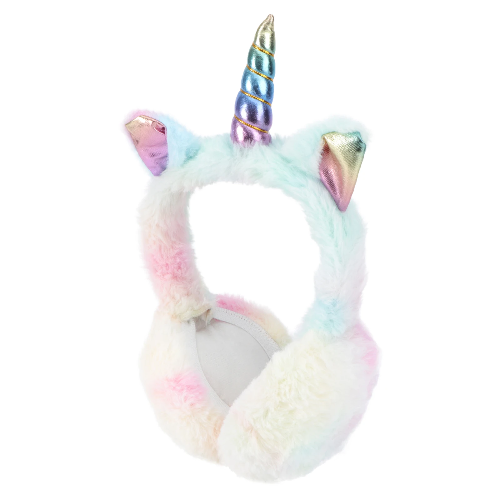 Orejeras cálidas de unicornio de felpa más cálidas, orejeras peludas, protección para los oídos para adultos, orejeras bonitas para mujeres, niños, esquí al aire libre e invierno