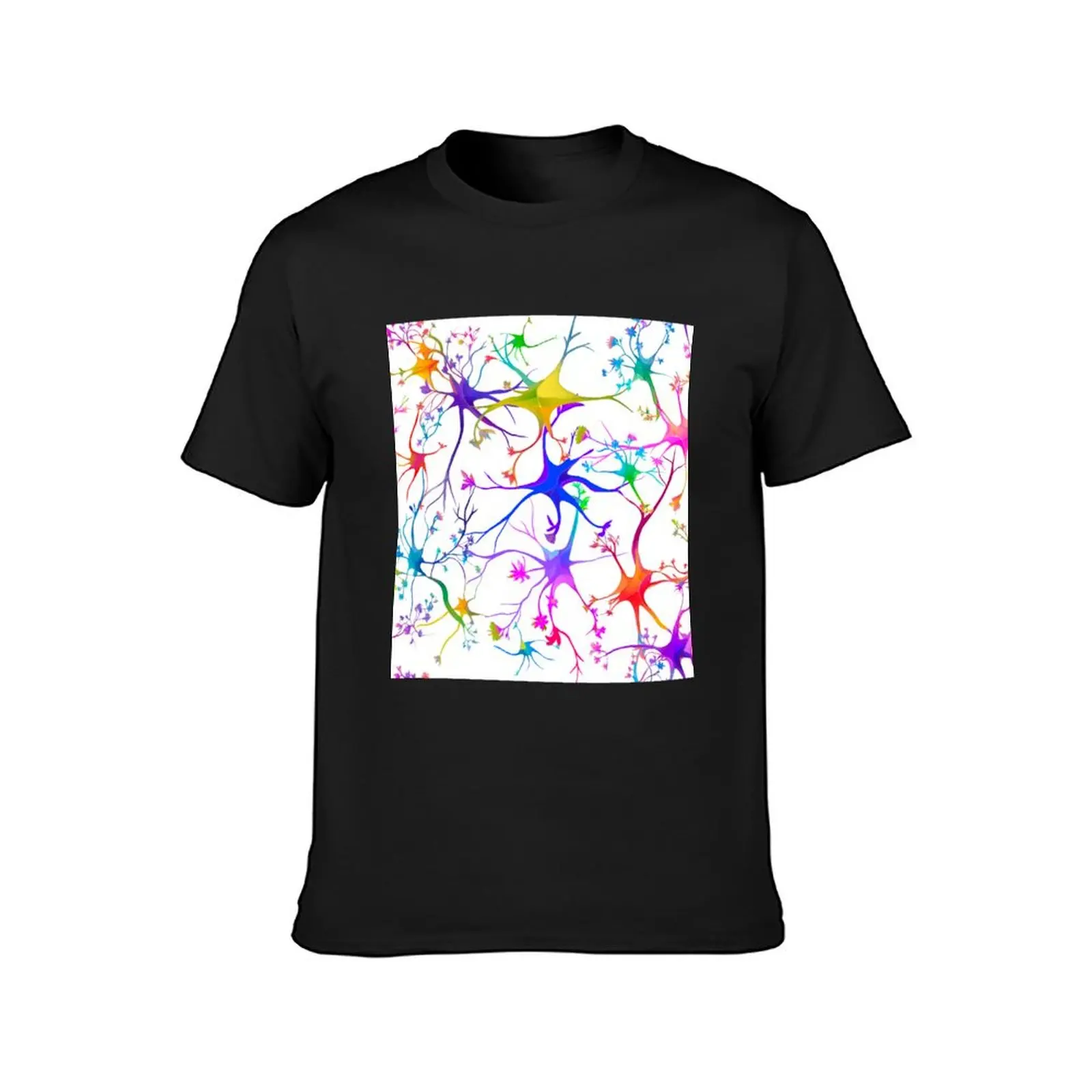 Neuronal Blooms T-Shirt summer tops oversizeds mens t shirts casual stylish