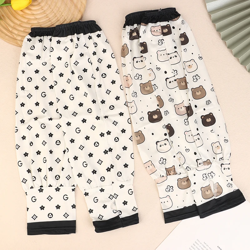 Sun Protection Cuffs Floral Sunscreen Sleeves Ice Silk Arm Covers Driving UV Protection Arm Sleeves Running Anti-sunburn Sleeve