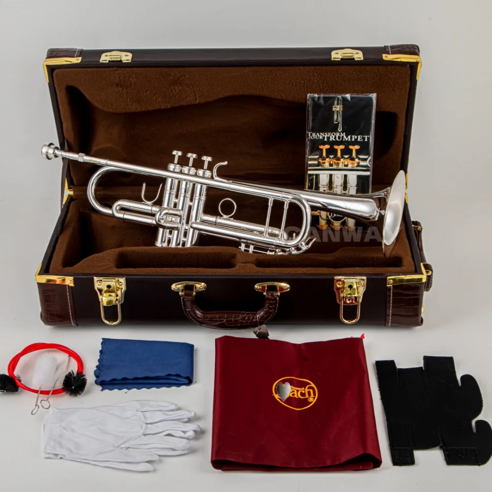 

High quality Stradivarius 190s-37 50th Anniversary Silver Trumpet Pipe Flat Instrument Brass Strudents