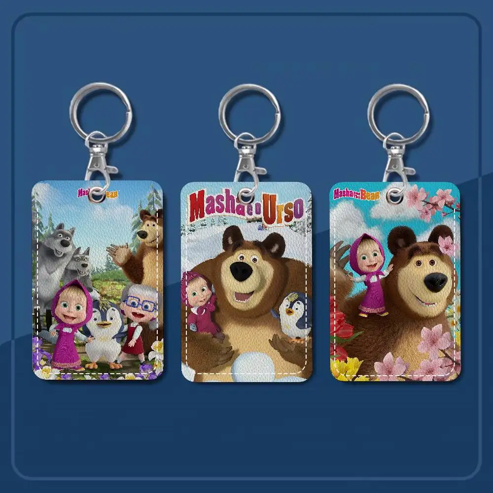 

Мультяшный брелок-держатель для карт «Маша и Медведь»: для банковских карт, проездных на метро и автобус, пропусков в помещения, ID-карт.