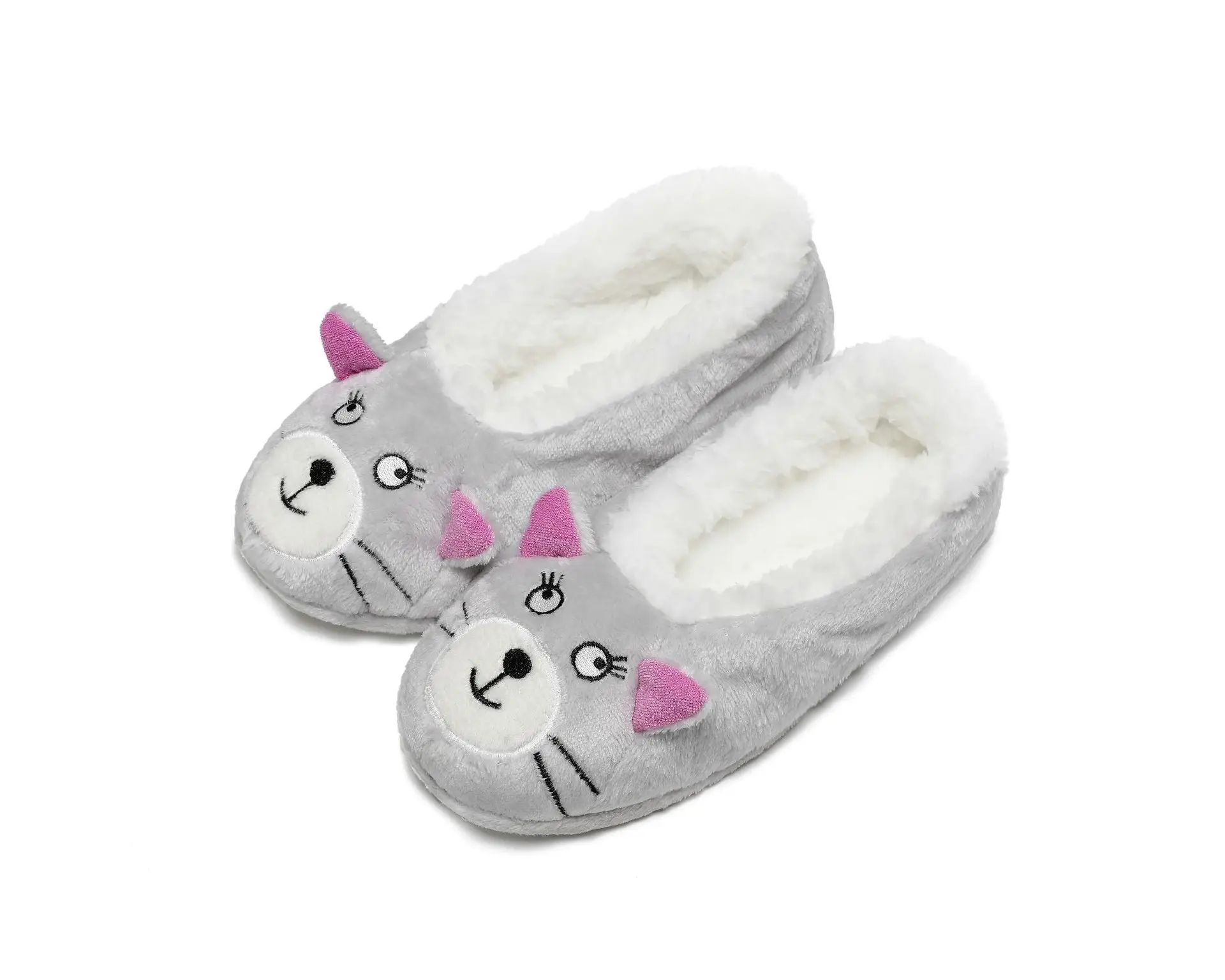 

Non-Slip Grip Sock Slipper Indoor Fleece Thickened Autumn Winter Floor Cute Adult Home Floor Shoes Warm soft-soled 1W106