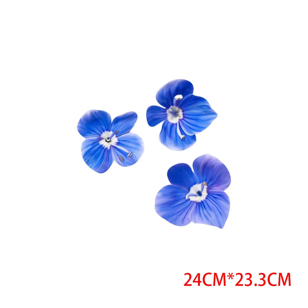 Flower Patches for Clothing Heat Transfer Fashion Appliques for Clothing Thermo Sticker Iron on Vinyl Embroidery Patch Appliques