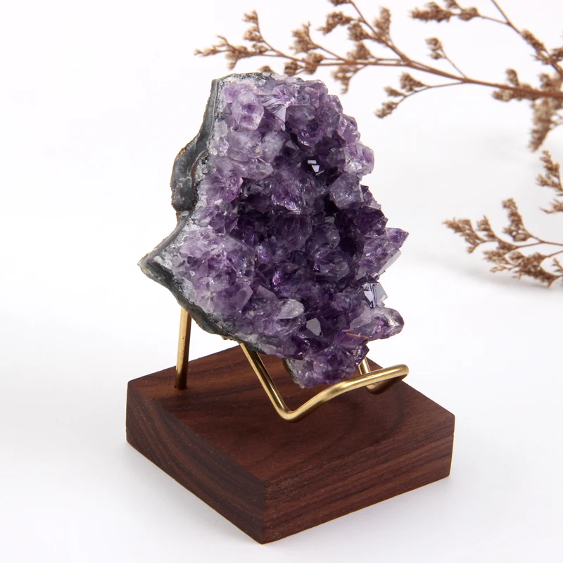 5*5 New style wooden crystal displays stone base glass ball holder sphere stand