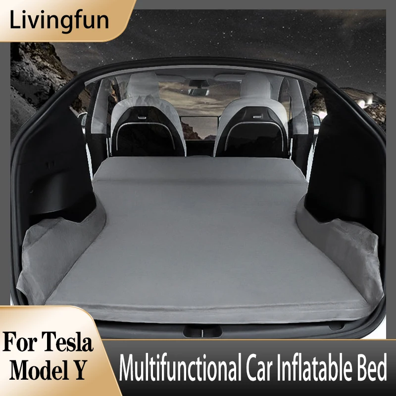 

No Inflatable Car Mattress For Tesla Mode Y Car Multifunctional Car Inflatable Bed Car Accessories Inflatable Bed Travel Goods