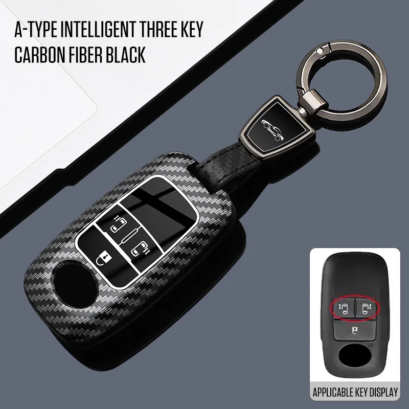 ABS Car Key Case Cover Chain Bag Shell Protector Fob Holder for Toyota Daihatsu Tanto LA600S LA150S LA800S Perodua Accessories