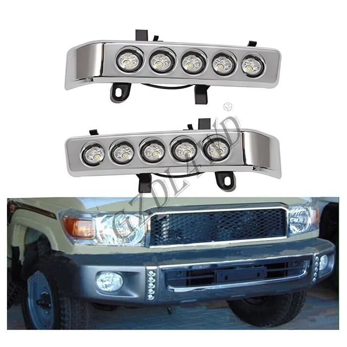 

Car Front Bumper LED Lamp Daytime Running Light For VDJ 70 Series Land Cruiser 76 LC70 LC71 LC76 LC77 LC79