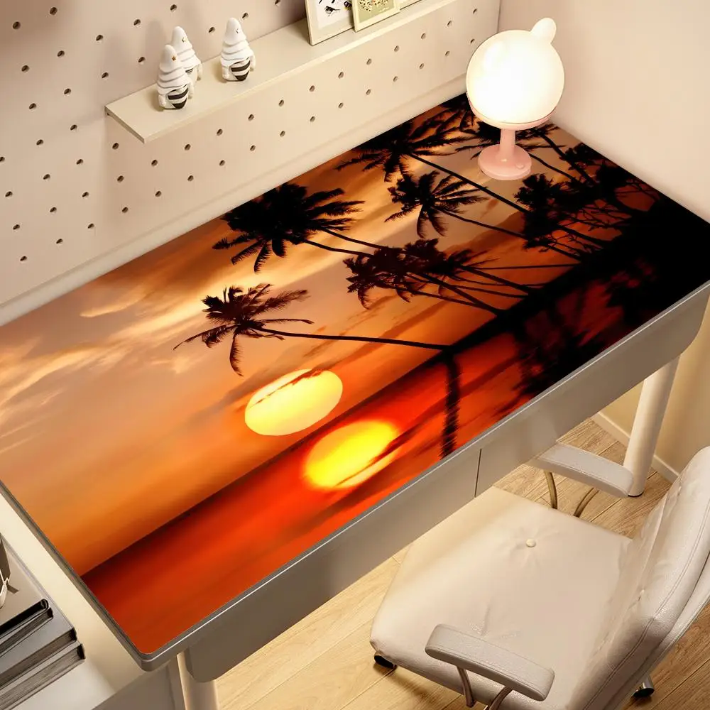 

Коврик для мыши, милый HD пейзажный настольный коврик, расширенные коврики для игровой клавиатуры, большой коврик для мыши 90x40 см XXL Palm Gamer