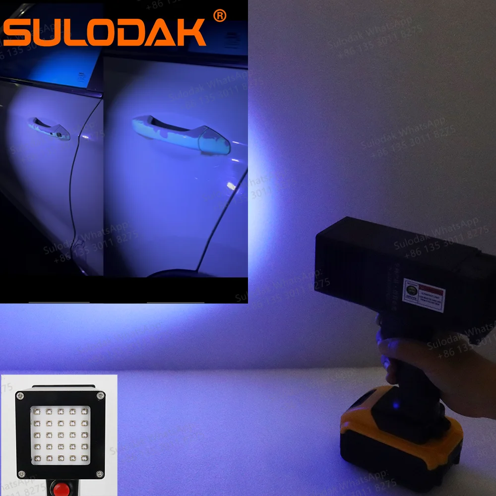 

Оригинальная перезаряжаемая портативная УФ-светодиодная лампа для обнаружения автомобильной краски, отверждения листового металла, серого дефекта