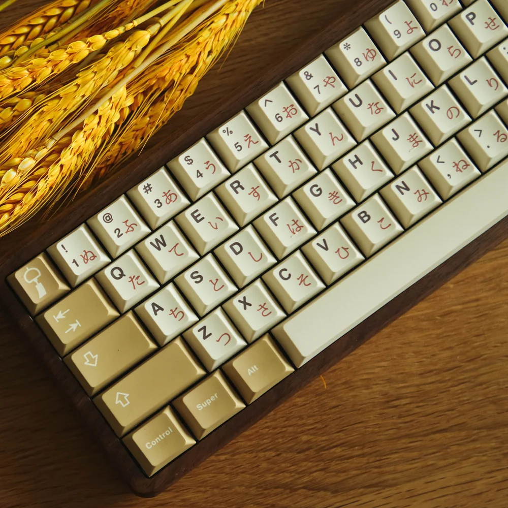 Original Custom Wheat Keycap Cherry Profile 140 Keys PBT Keycap ISO Enter DYE Subbed For Cherry MX Switch Mechanical Keyboard