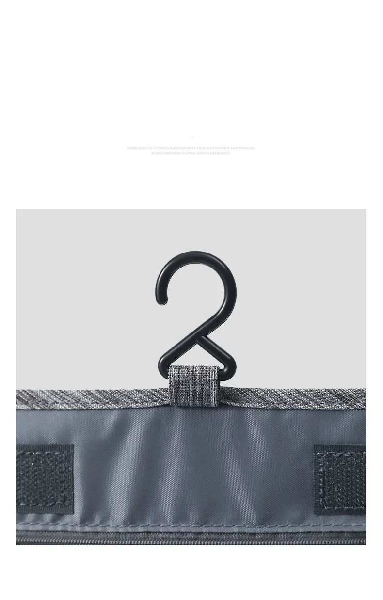 Oxford Stoff Männer Business Tragbare Aufbewahrungstasche Toilettenartikel Organizer Frauen Kosmetiktasche Wasserdicht Hängende Reise Waschbeutel – Detail 6
