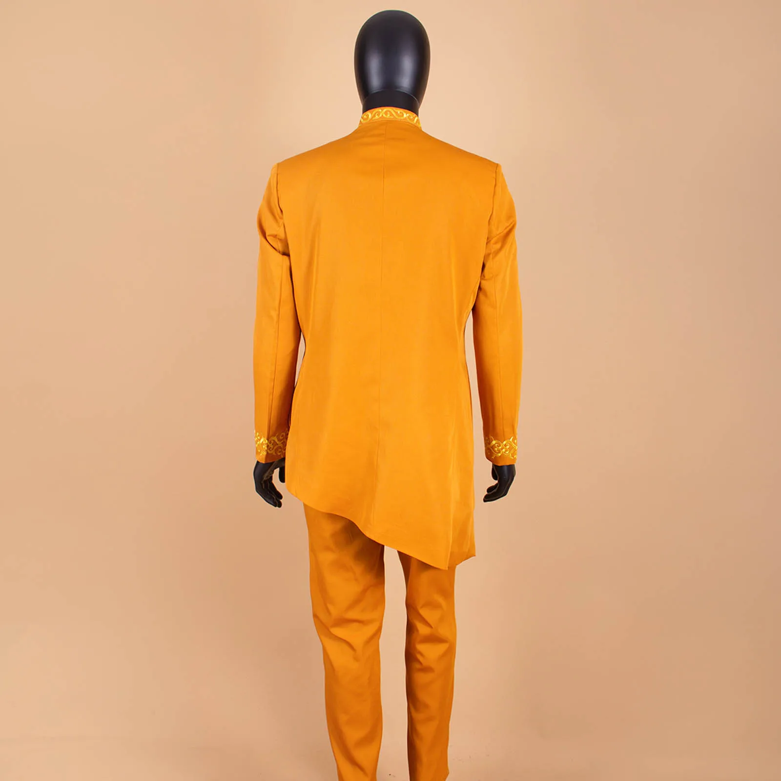 Ternos africanos para homens único breasted bordado blazer e calças 2 peça conjunto dashiki roupas festa de casamento a2316021