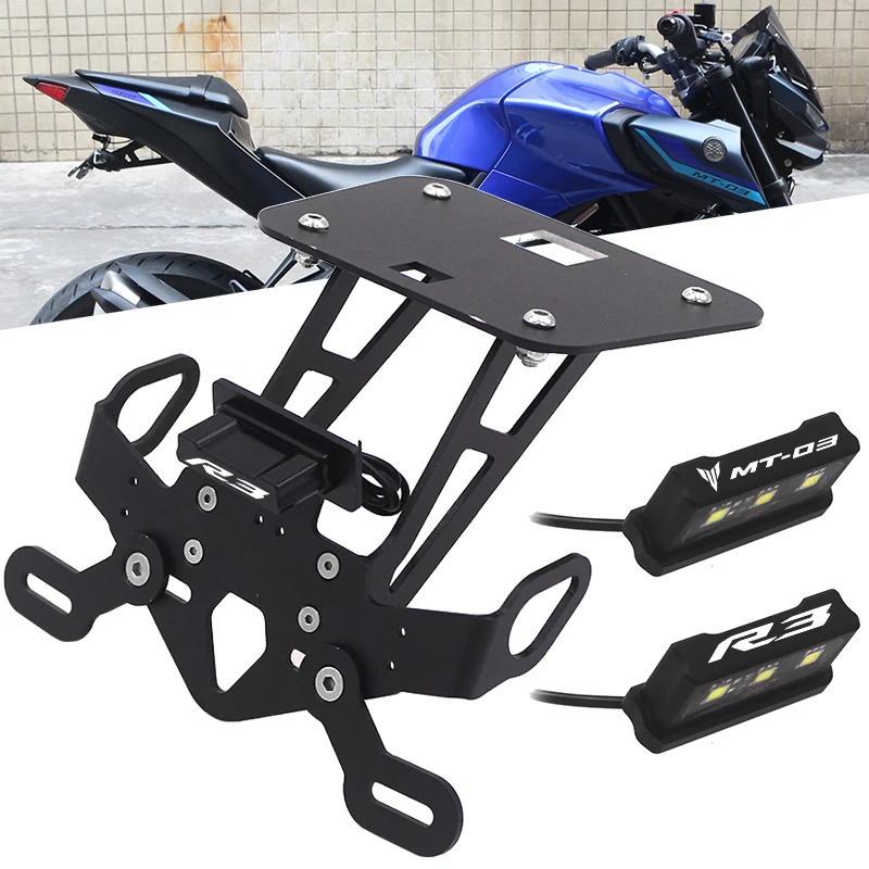 Motorcycle Accessories For YAMAHA MT03 YFZ-R3 2019 -2023  MT 03 R3 Tail Tidy Fender Eliminator License Plate Holder LED Light