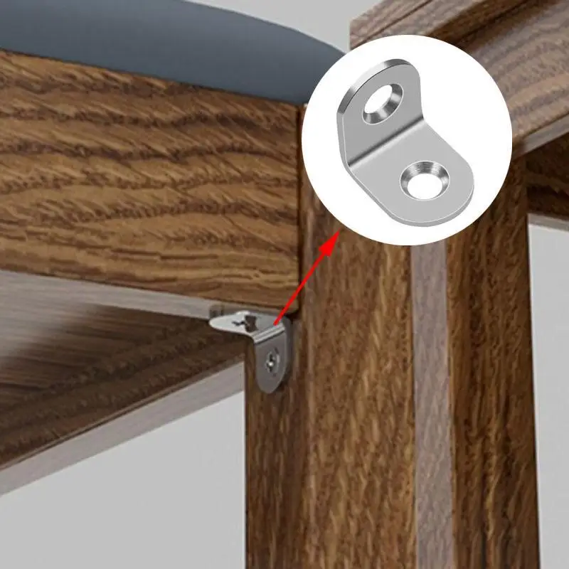Stainless Steel L-Shaped Bracket, Sturdy Bracket, 90 Degree Right Angle Code Small Fastener, Seam Fixing and Reinforcement Frame