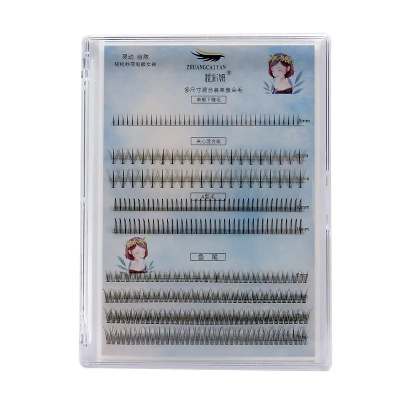 

A M Spike Eyelashes Mixed Tray big capacity Eyelash Extension 10D Premade Fans Volume Eyelashes Individual Lashes Natural Style