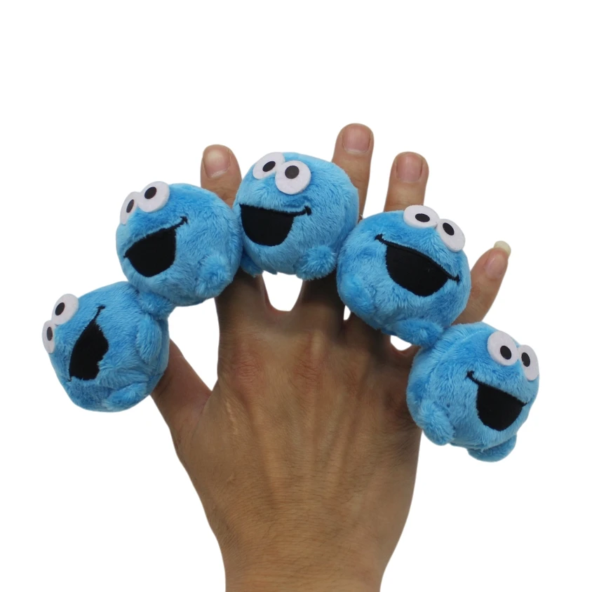 10 قطع كلاسيكية من شارع سمسم إلمو وكوكي مونستر البنصر ألعاب ناعمة من القطيفة ألعاب تعليمية للأطفال #3